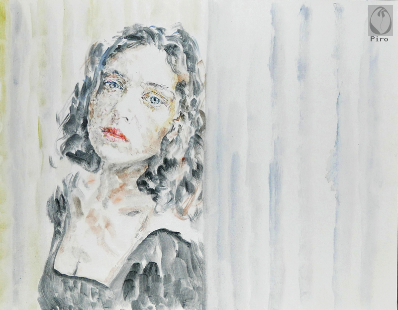 oil on paper - olio su carta di Piro